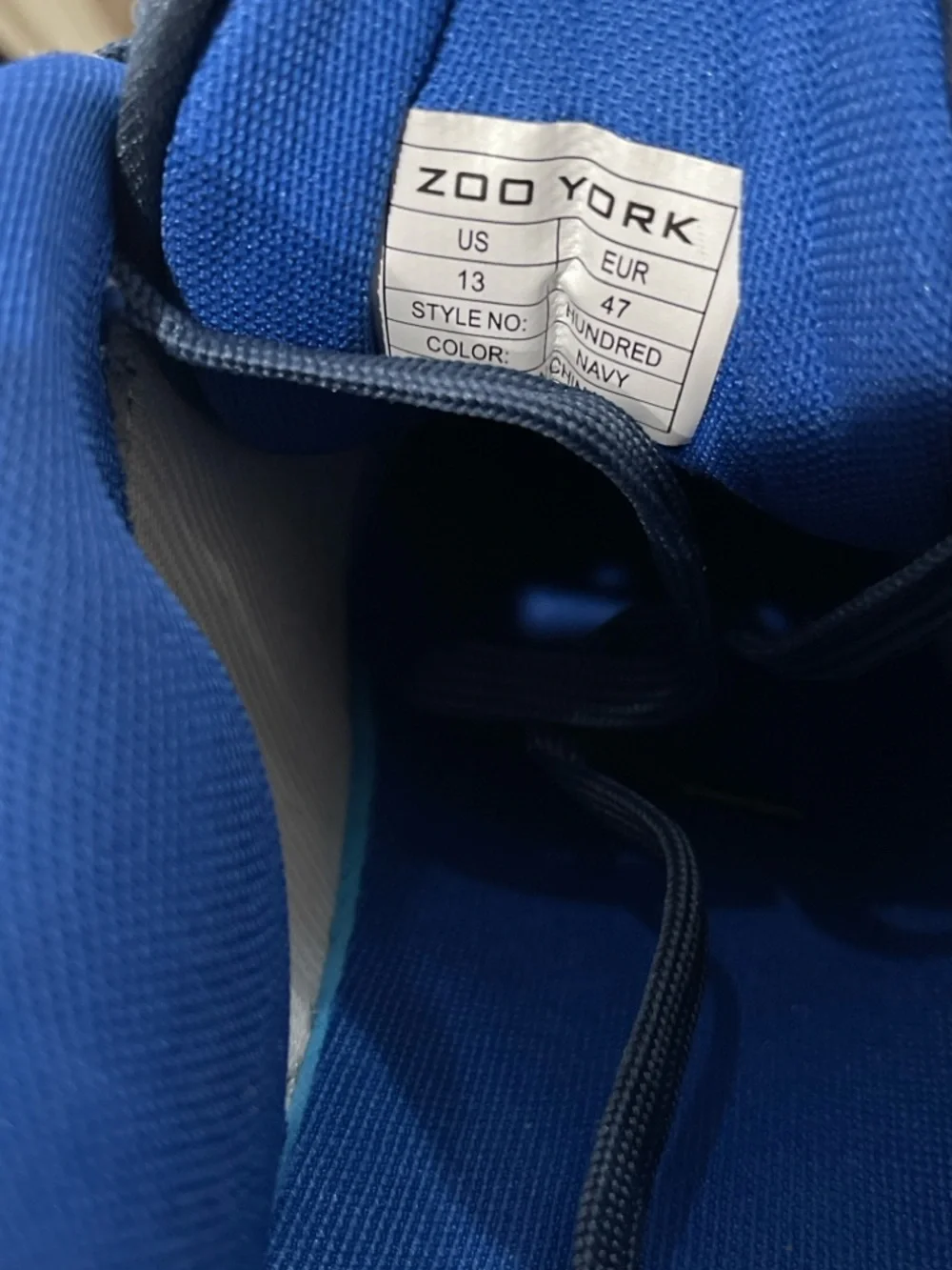 Zoo York Navy White and Blue Hundred Sneakers Size 13 New Without Box - Picture 6 of 9